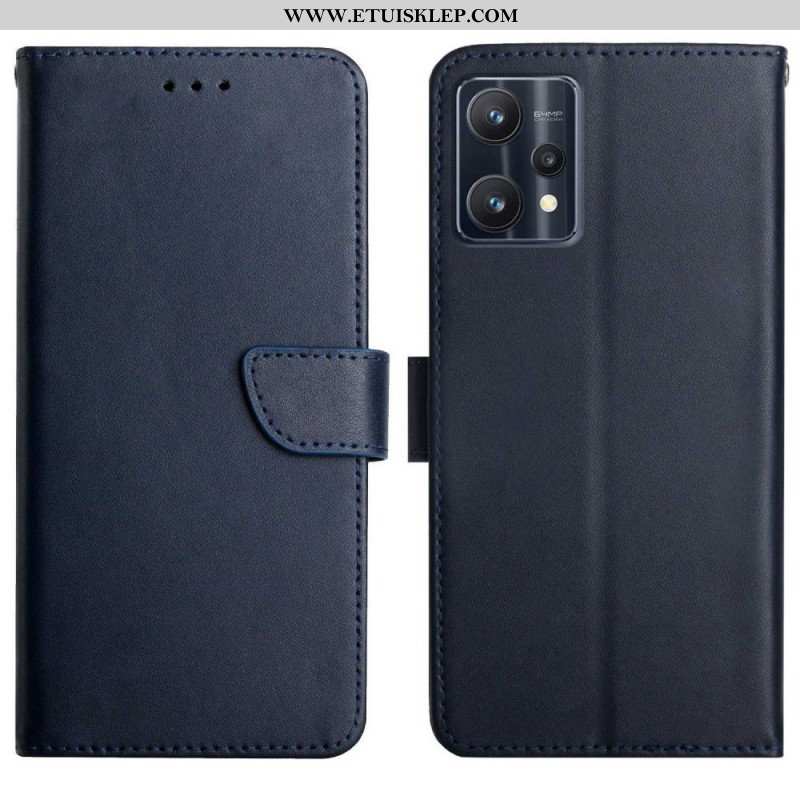 Etui Folio do Realme 9 Prawdziwa Skóra Nappa